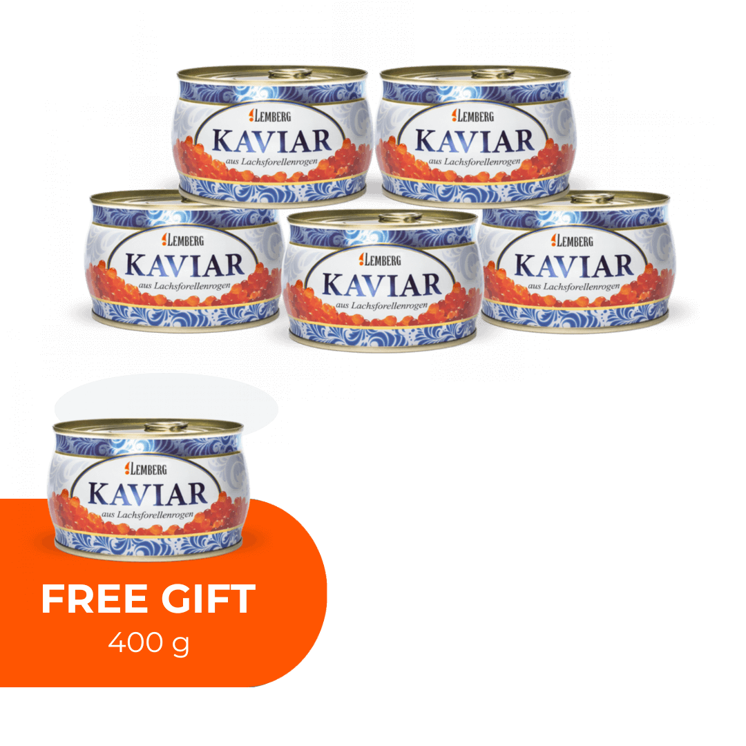 Salmon Trout Caviar, 400g, 5+1