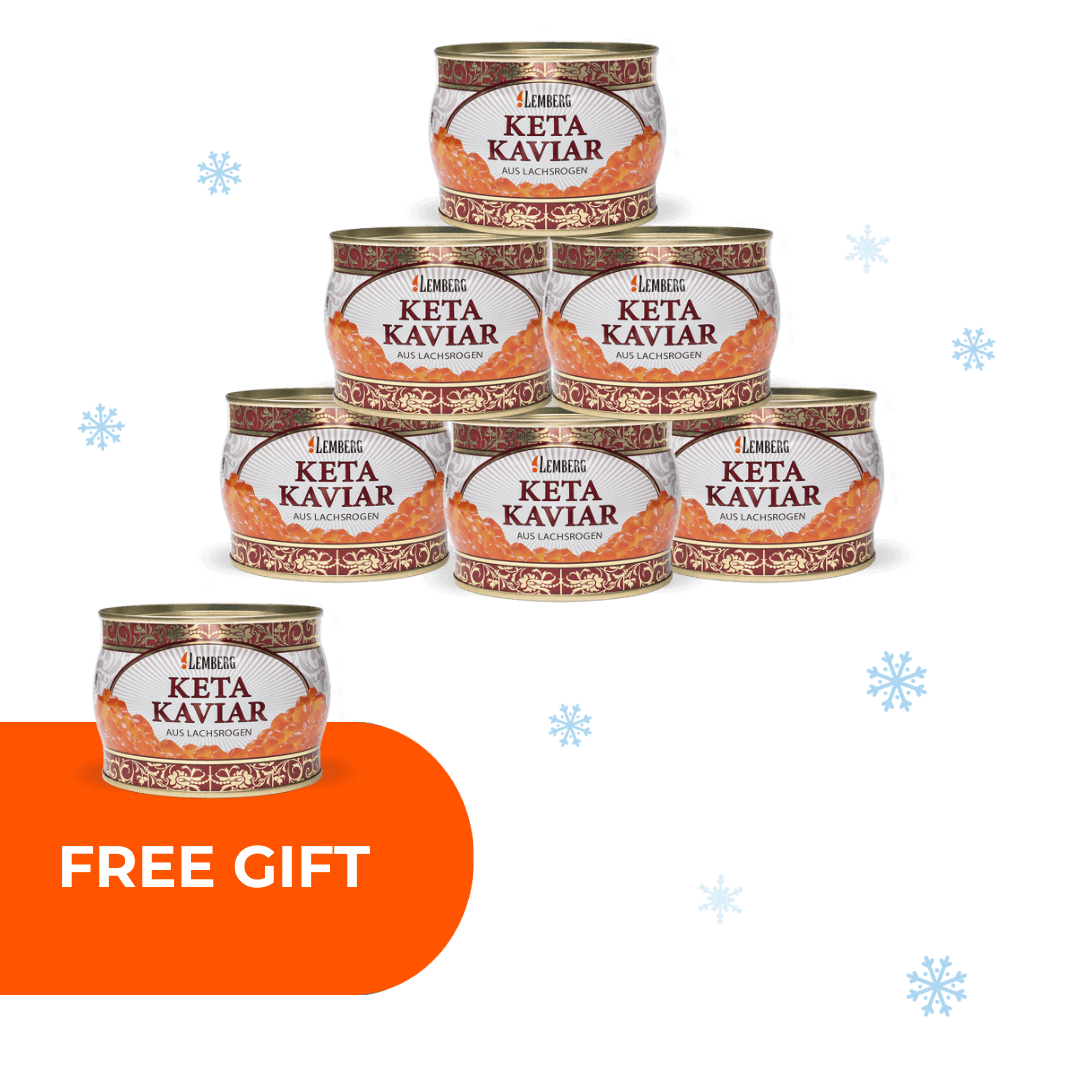 Kaviár z lososa keta, 400g, 6+1