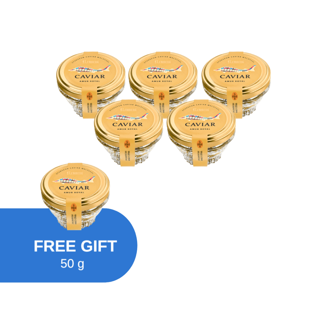 Jeseteří kaviár Amur Royal 5 + 1 × 50g