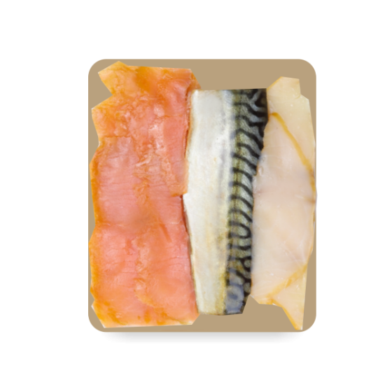 Trio filetů, uzené za studena, 300 g
