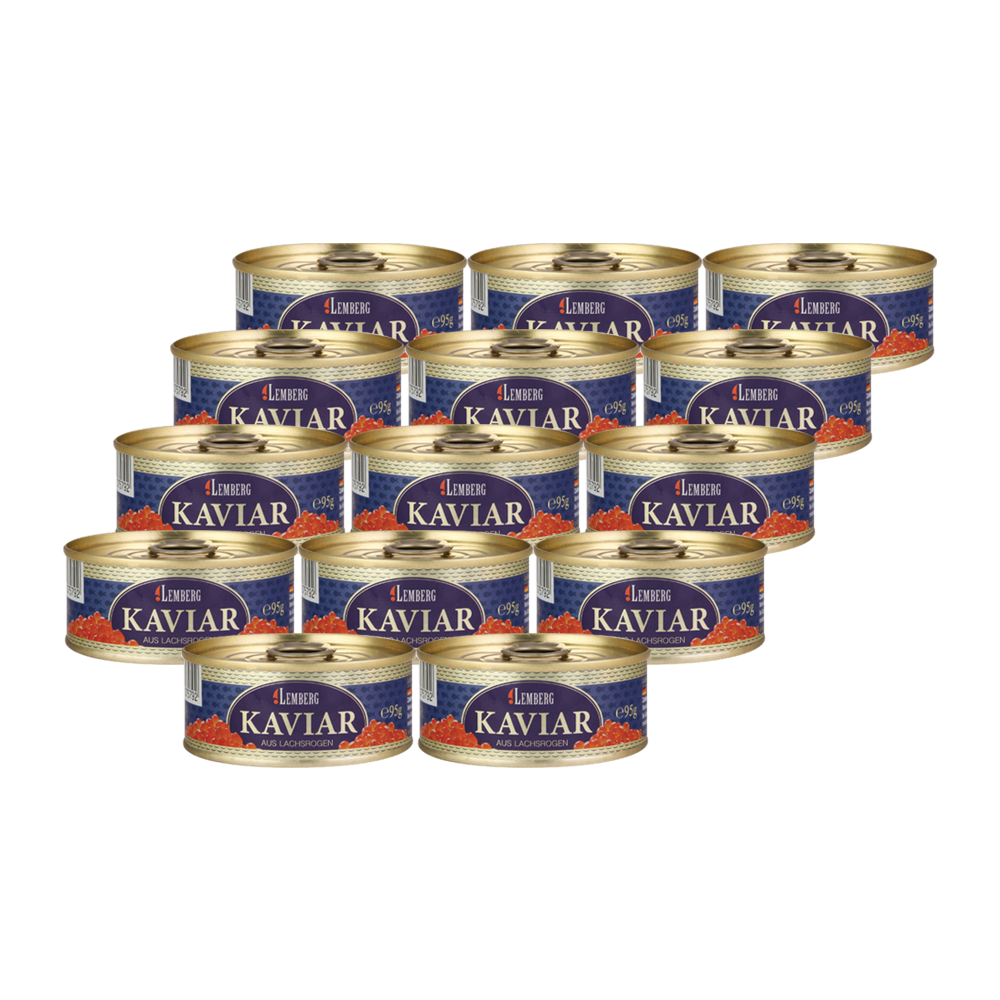 Kaviár z růžového lososa, ALASKA GOLD, 14 × 95 g